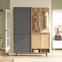 Hanah Home OS1-SA Soporte de Pasillo Roble y Antracita